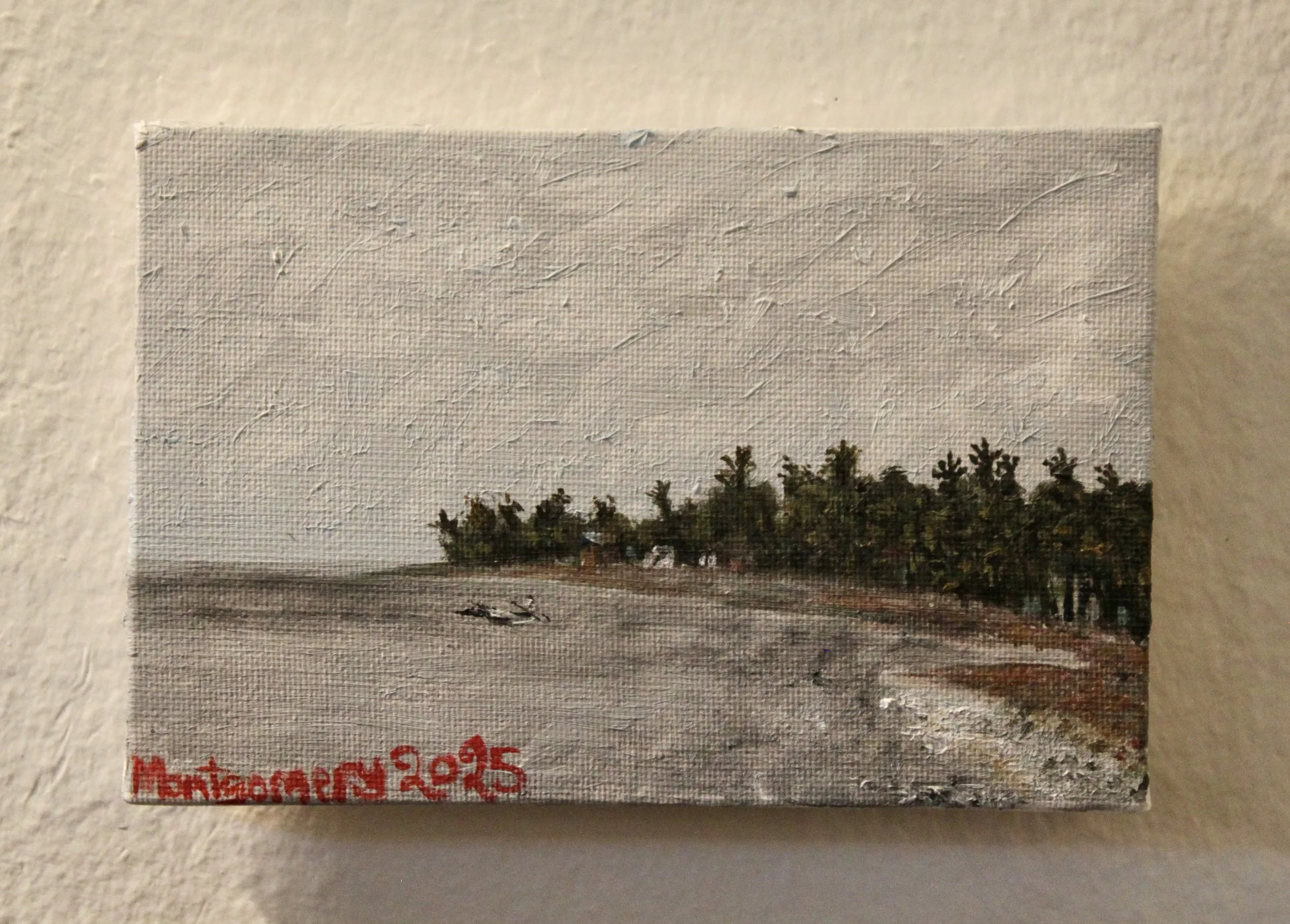"Tranquility in the Pacific"   :   Oil on canvas   :   6-by-4 inches   :   Completed in 2025