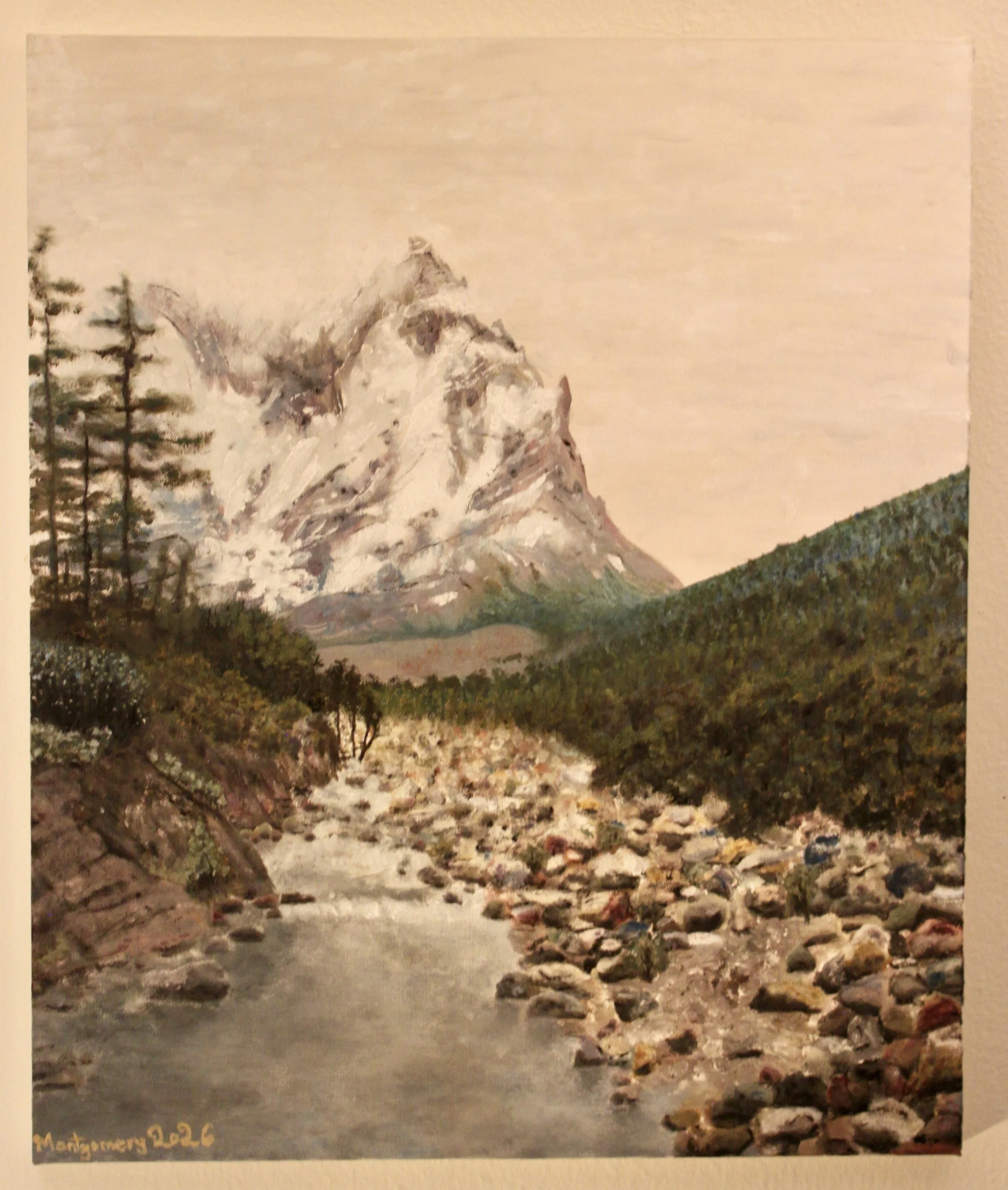 "Gateway to the Valle Frances"   :   Oil on canvas  :   20-by-24 inches  :   Completed in 2026