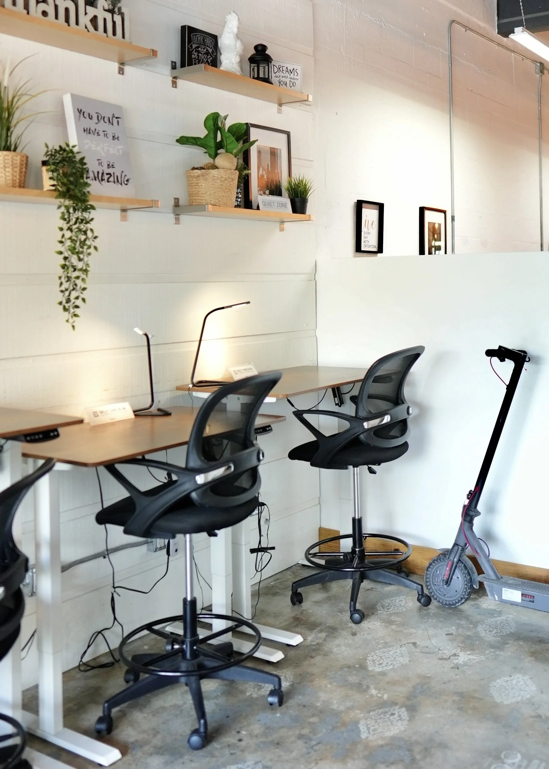 Shared coworking with standing desks in Midtown Miami at Brainbox