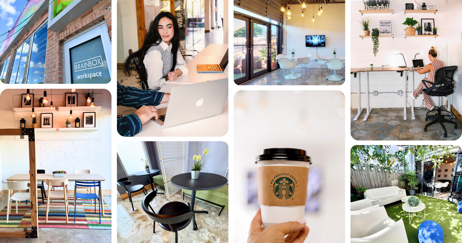 Brainbox Cowork & Creative Hub in Midtown Miami featuring modern workspaces, meeting areas, lounge seating, and members working in a boutique coworking environment near the Design District.