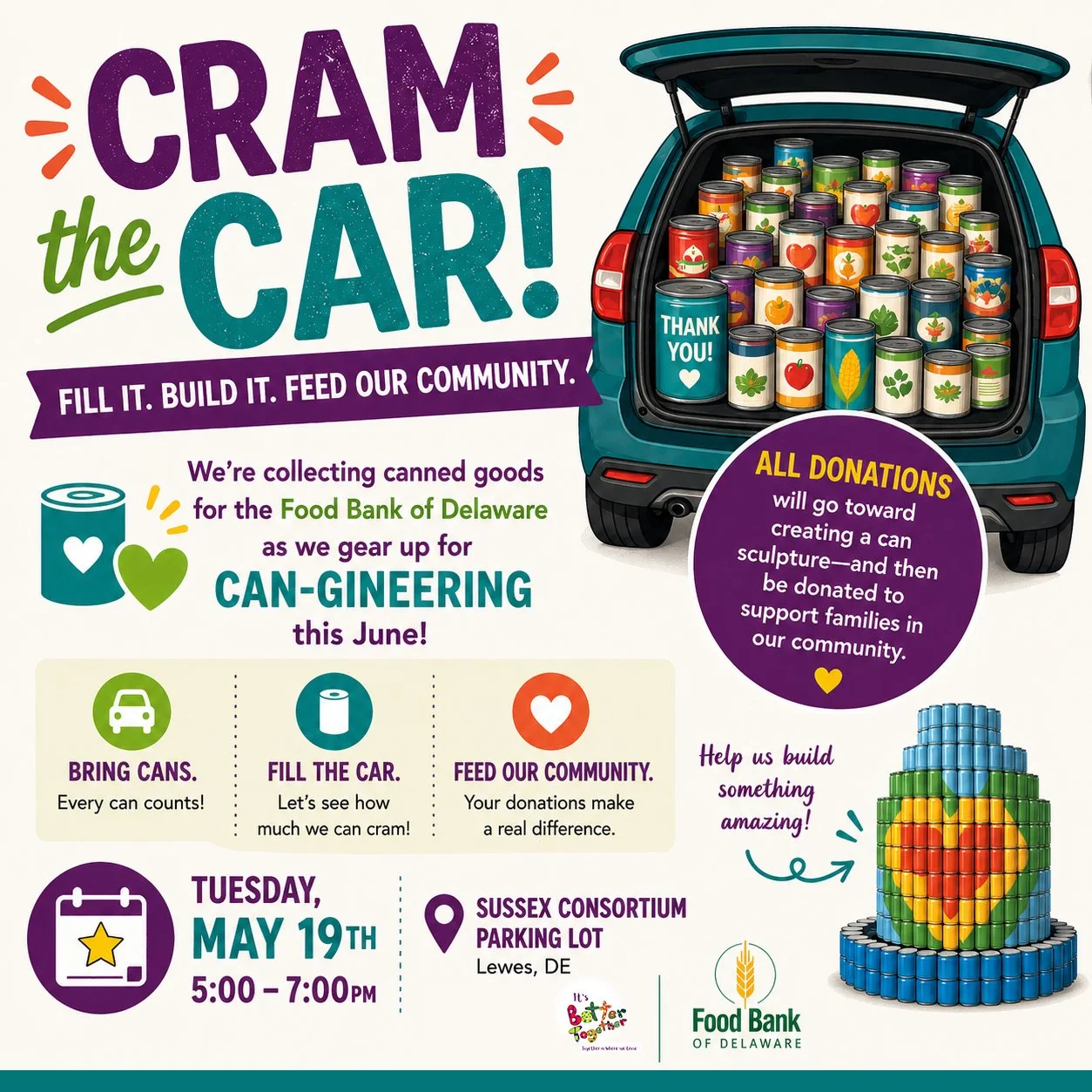Cram the Car for Food Bank of Delaware 