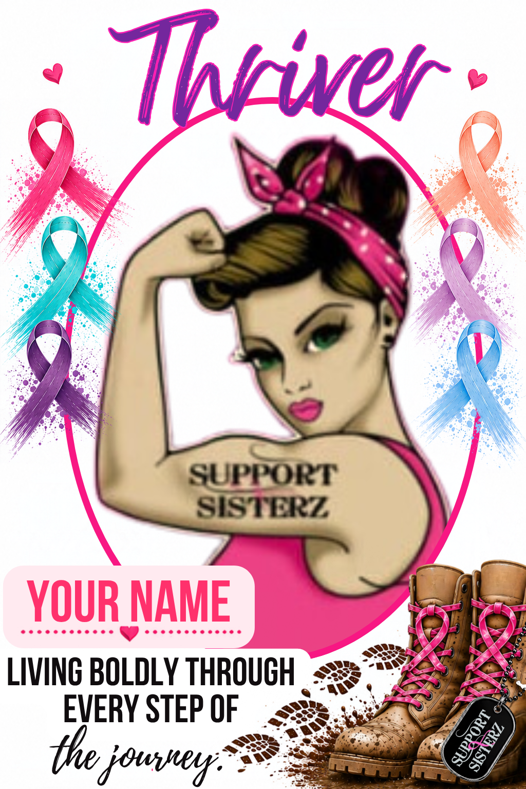 'Thriver' Personalized Awareness Print