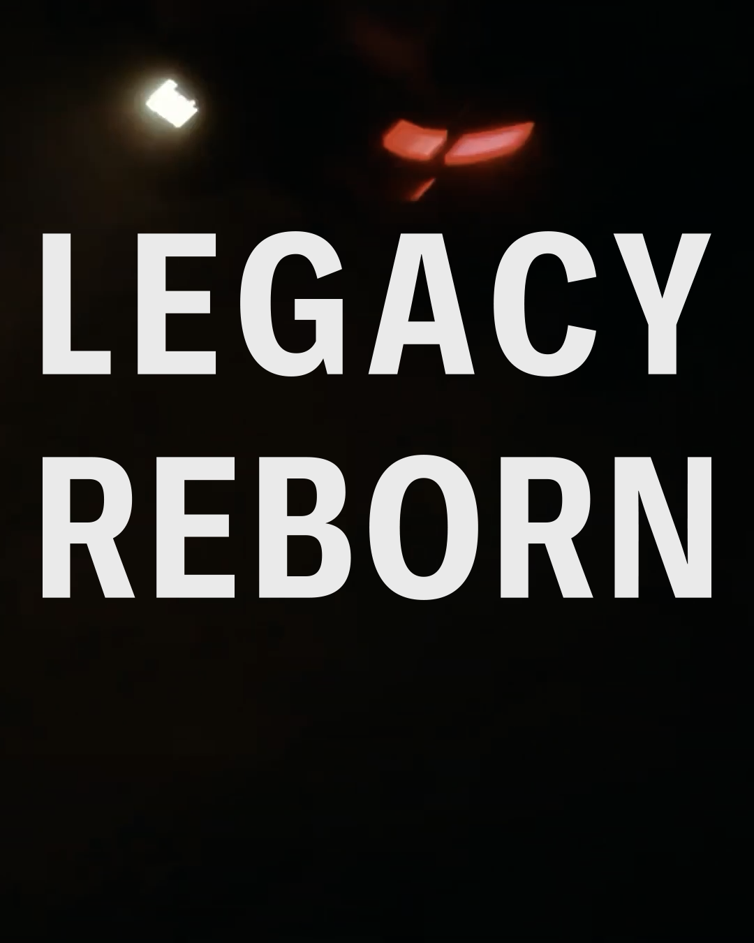 "Reborn" text appears on screen frame as Traveler passes and exits frame