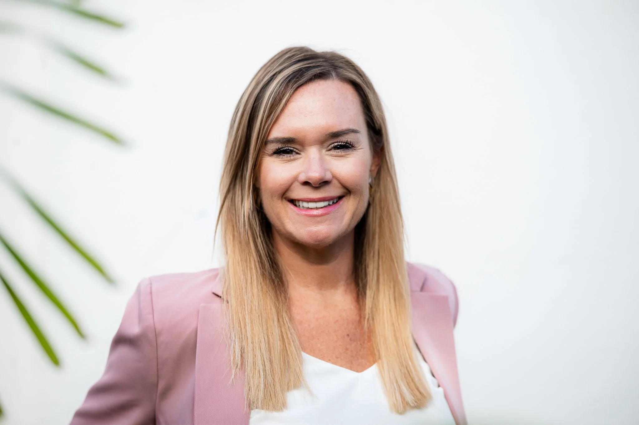 Professional woman during lifestyle headshot session in Safety Harbor, FL