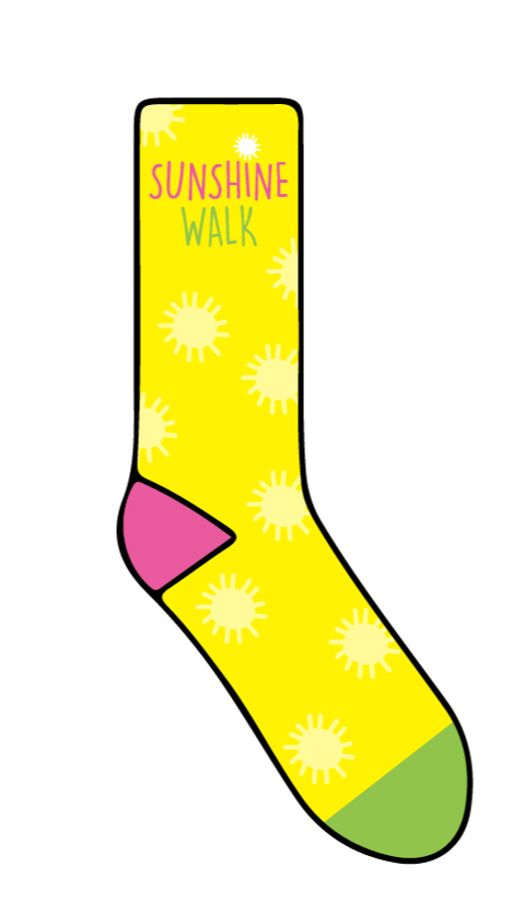 Yellow Sunshine Walk Socks