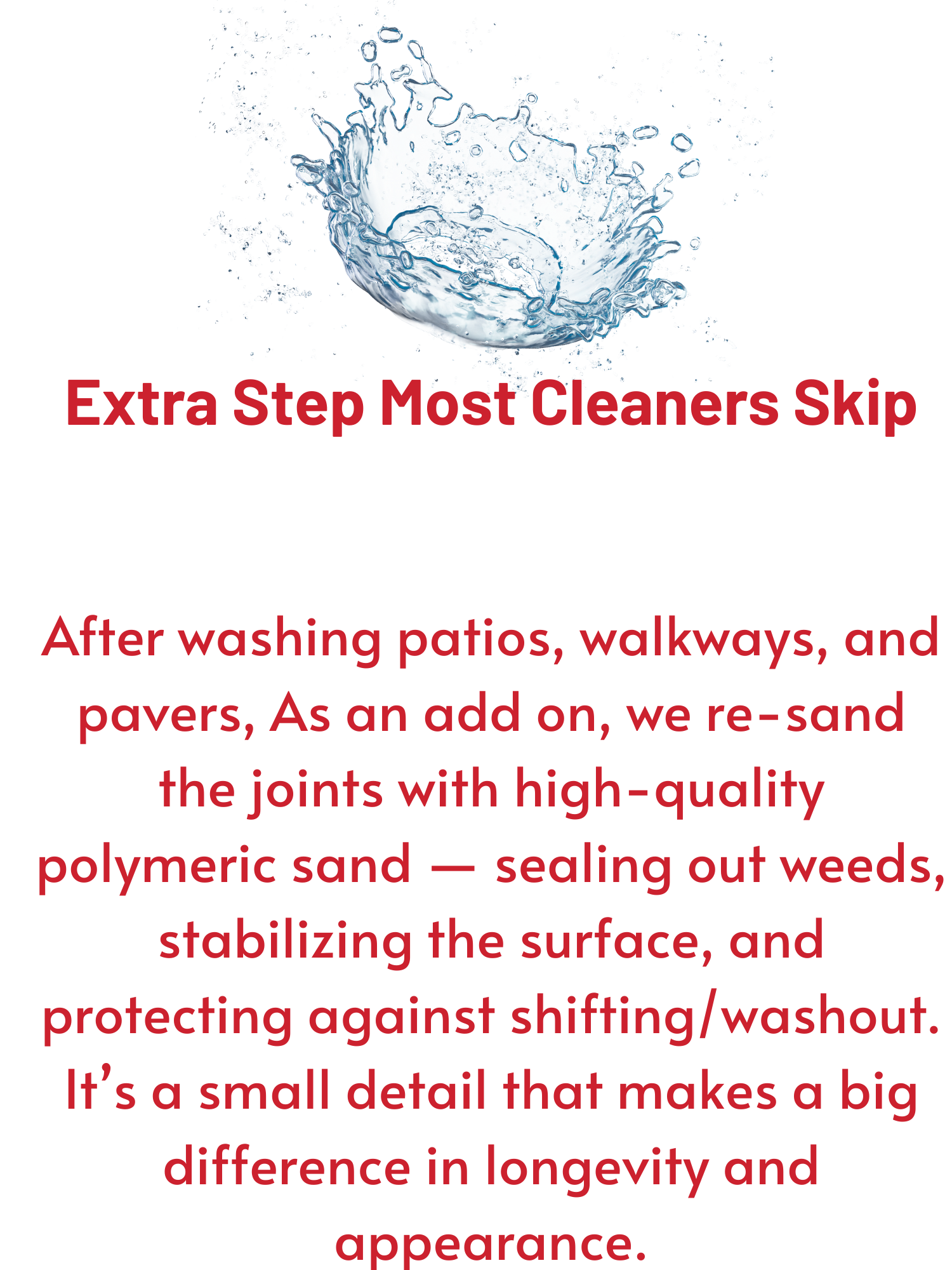A water splash graphic with the text "The Science of A Water Drop" and a description about water chemistry and the properties of water molecules.