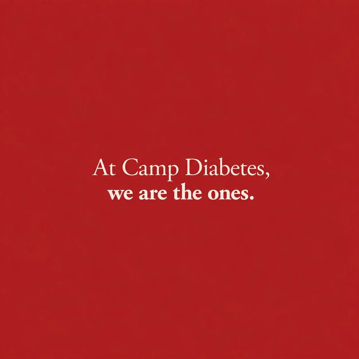 For us, the TYPE ONES.