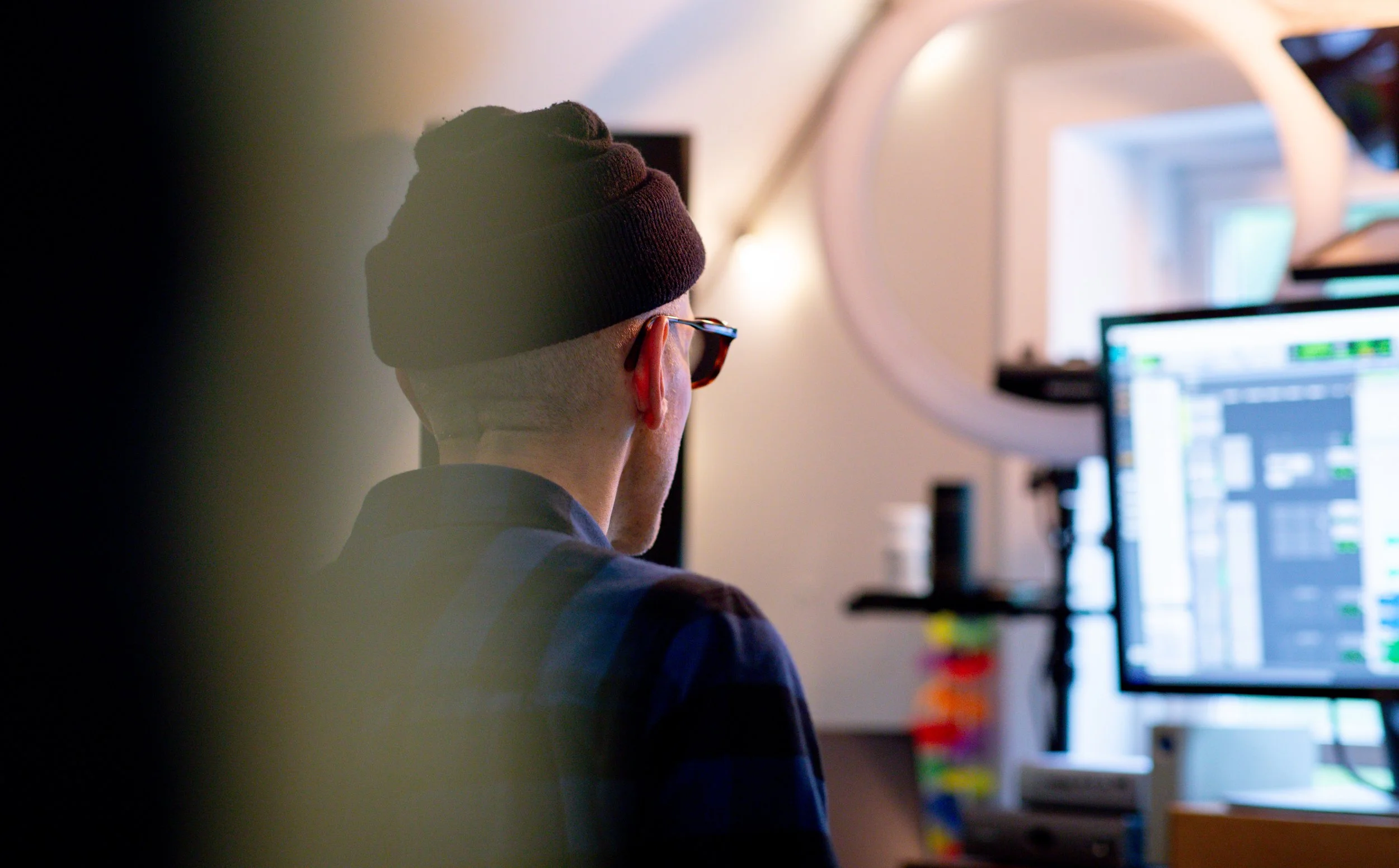 Rob Szabo working on producing song