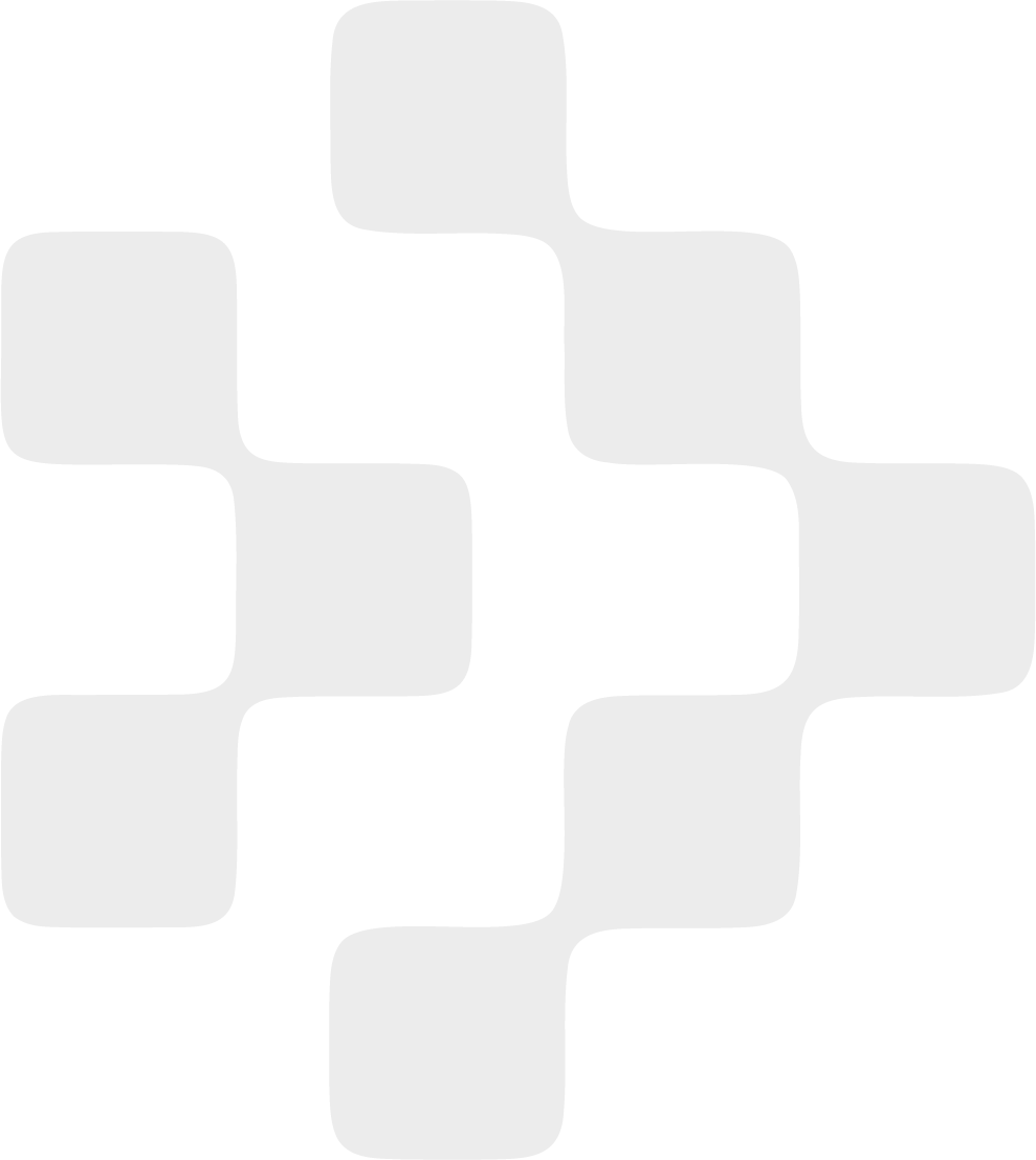 Abstract pattern of black and white interlocking rounded squares.