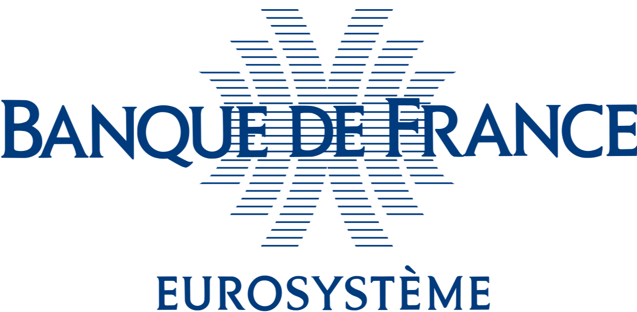 Banque de France logo with a stylized globe and the word 'Eurosysteme' below.