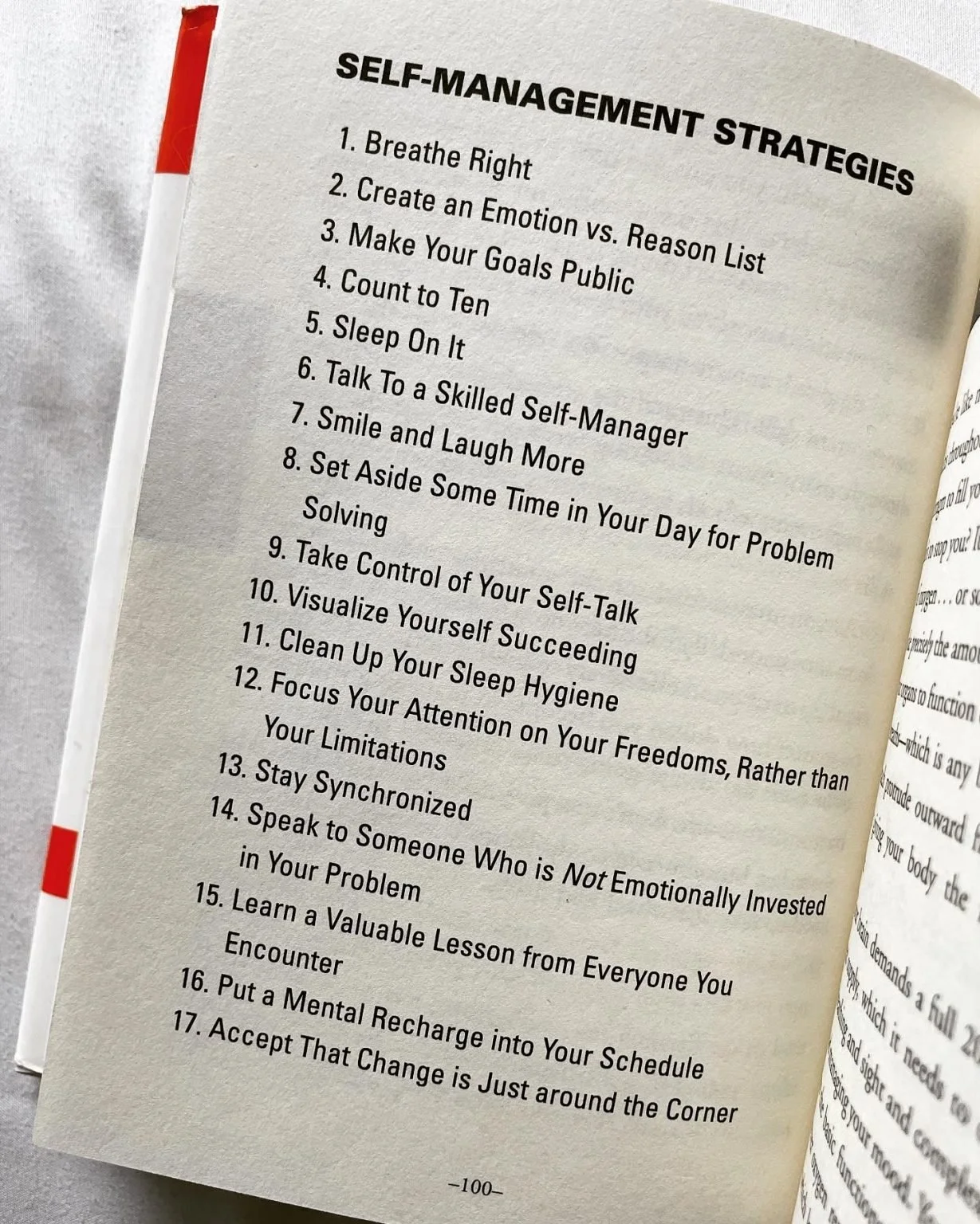 from the book Emotional Intelligence 2.0, chapter on self management strategies
