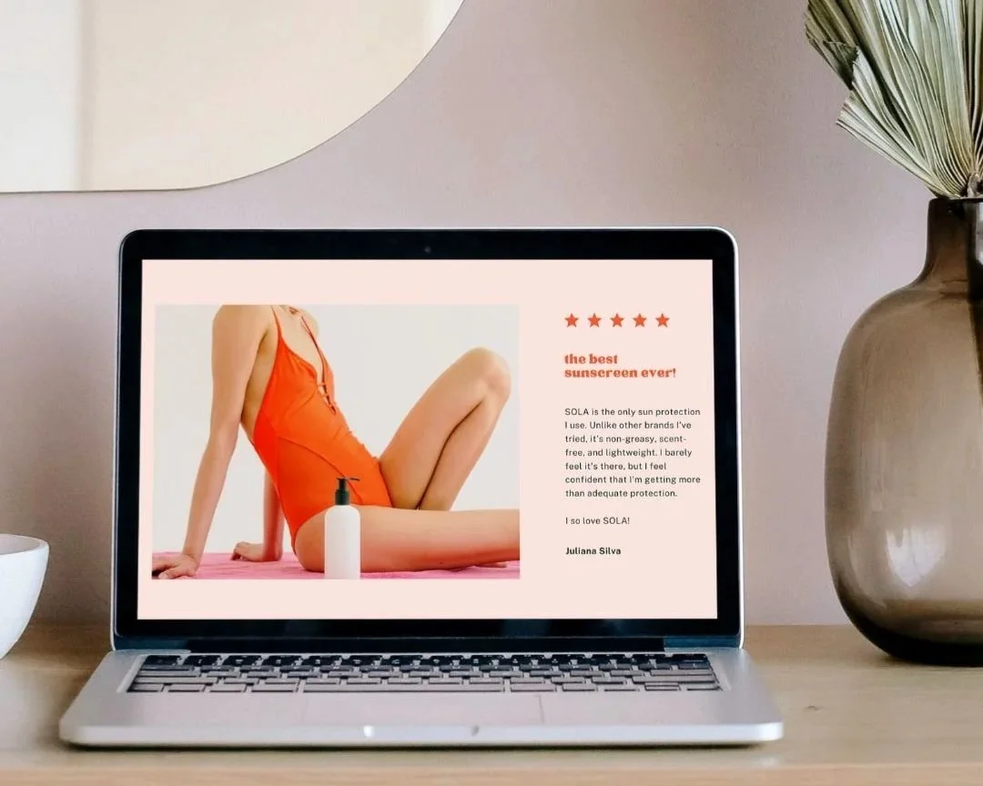 why you still need a website even with your social media accounts, orange theme website for sunscreen brand, orange branding theme