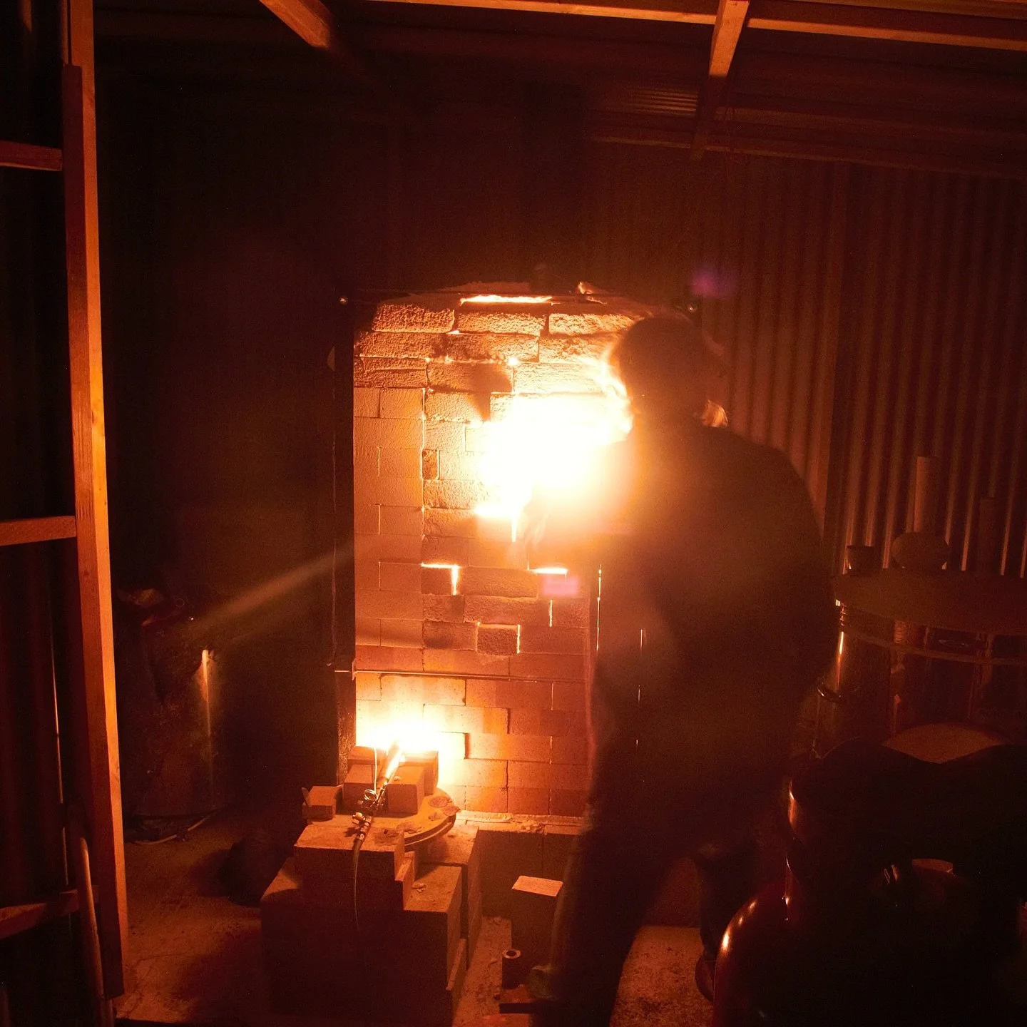 It was nice to end in the last firing in the dark, there&rsquo;s a real intensity to a kiln when it&rsquo;s going full throttle at night time. Some good results out of this firing too, I&rsquo;ll be putting some aside for an online sale sometime near