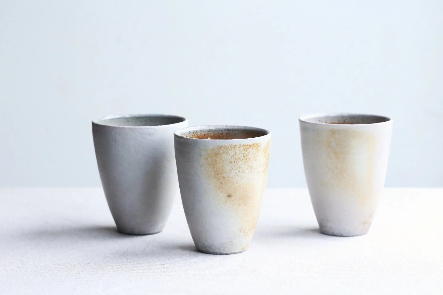 Shop will go live Sunday 3rd May 7pm (GMT) - link in bio.

This is a small collection of soda fired stoneware, pieces that have come out of my last few firings. Recently I have been experimenting with a few different slips, so there&rsquo;s quite a r