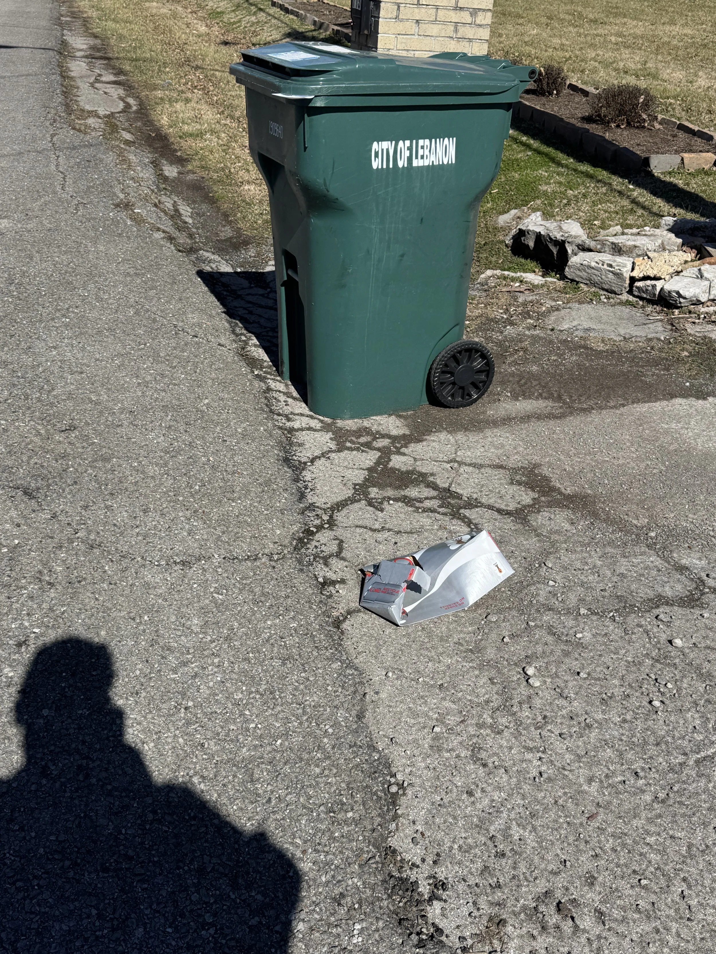 coke box in driveway after pick up