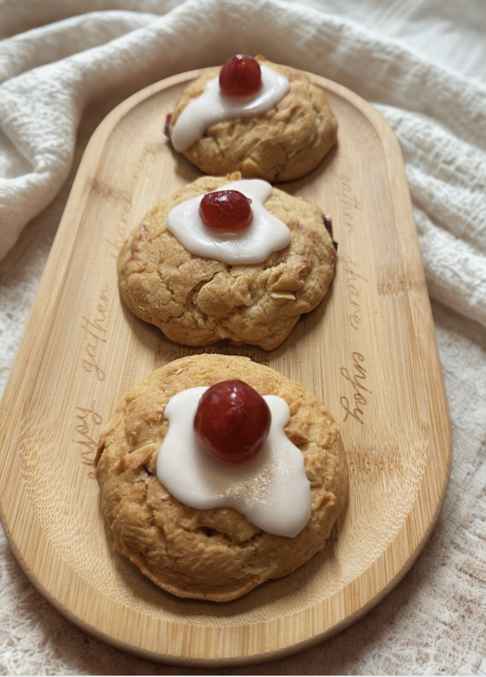 Cherry Bakewell Sourdough Cookie