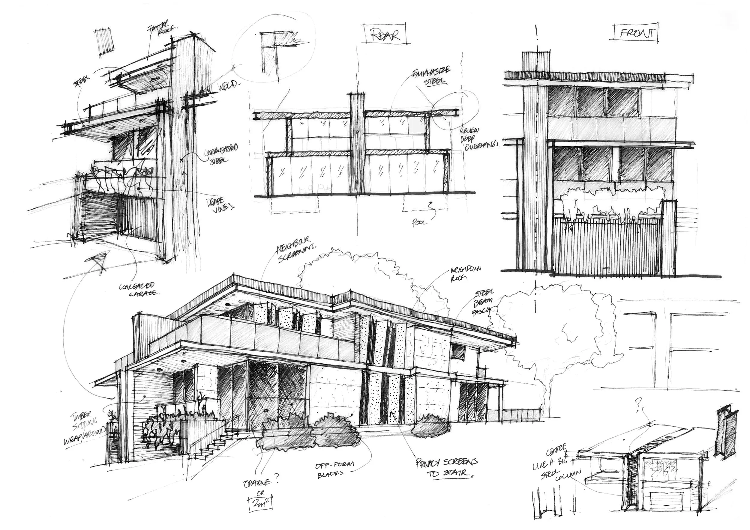 suburban sydney duplex sketch