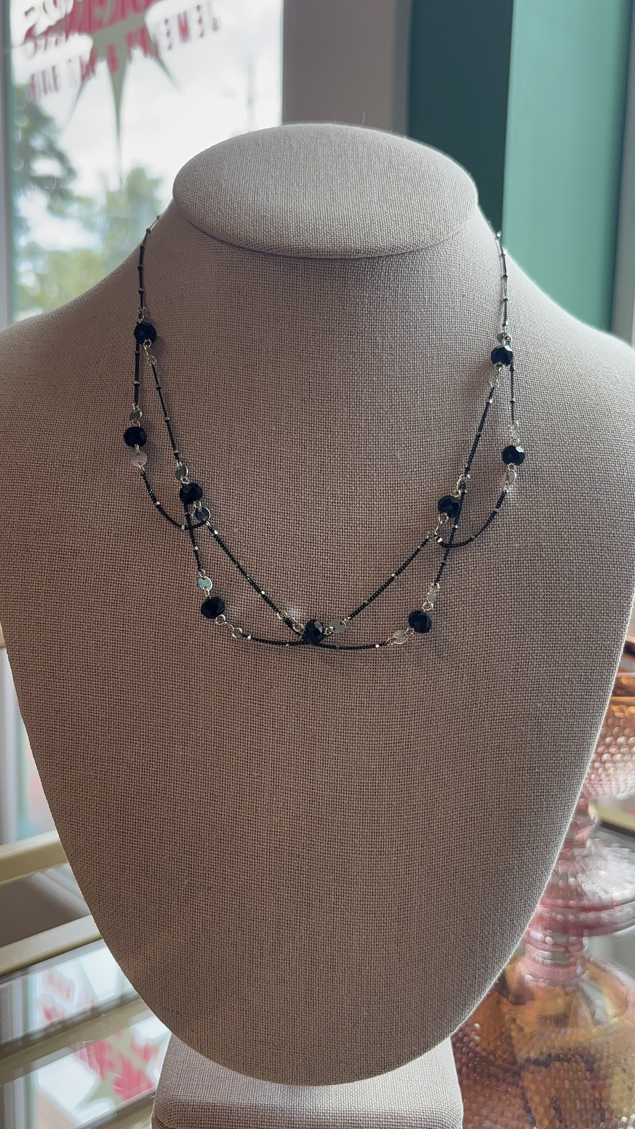 Nightlife black, contrasted with pure innocence. 