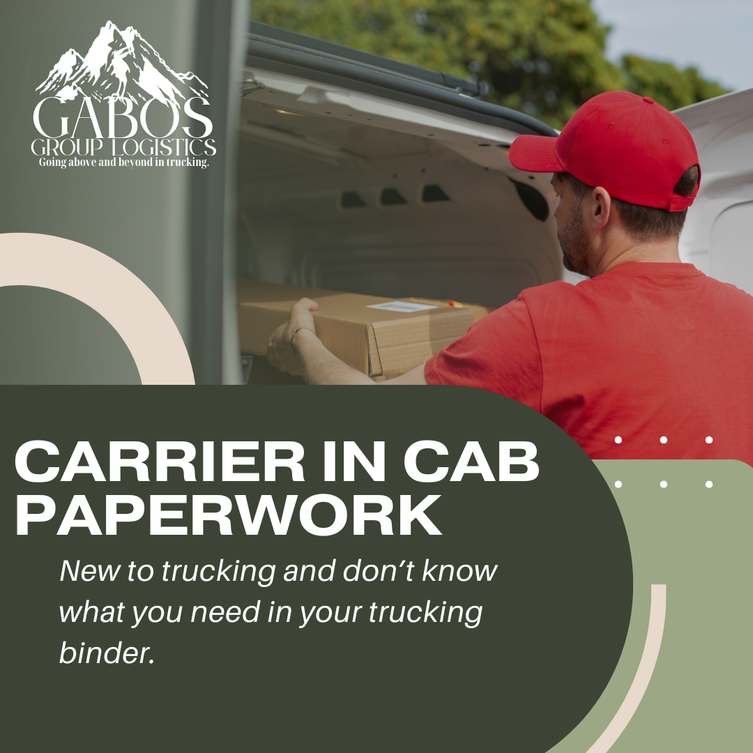 Carrier In Cab Paperwork