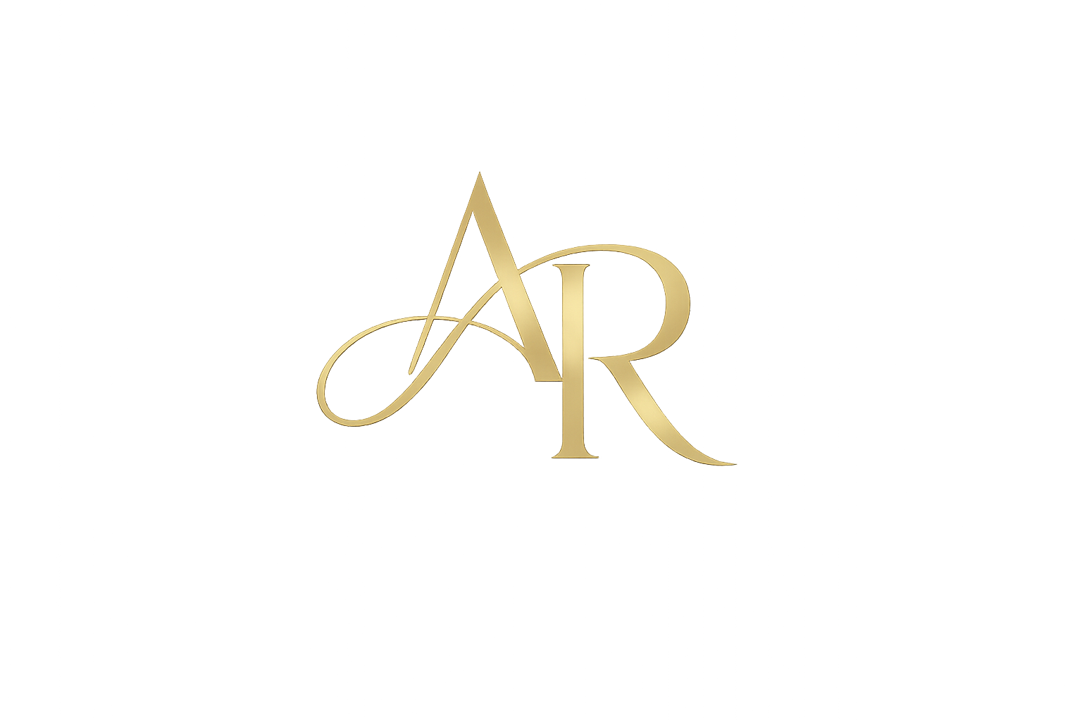 Gold logo with intertwined letters A and R on a white background.