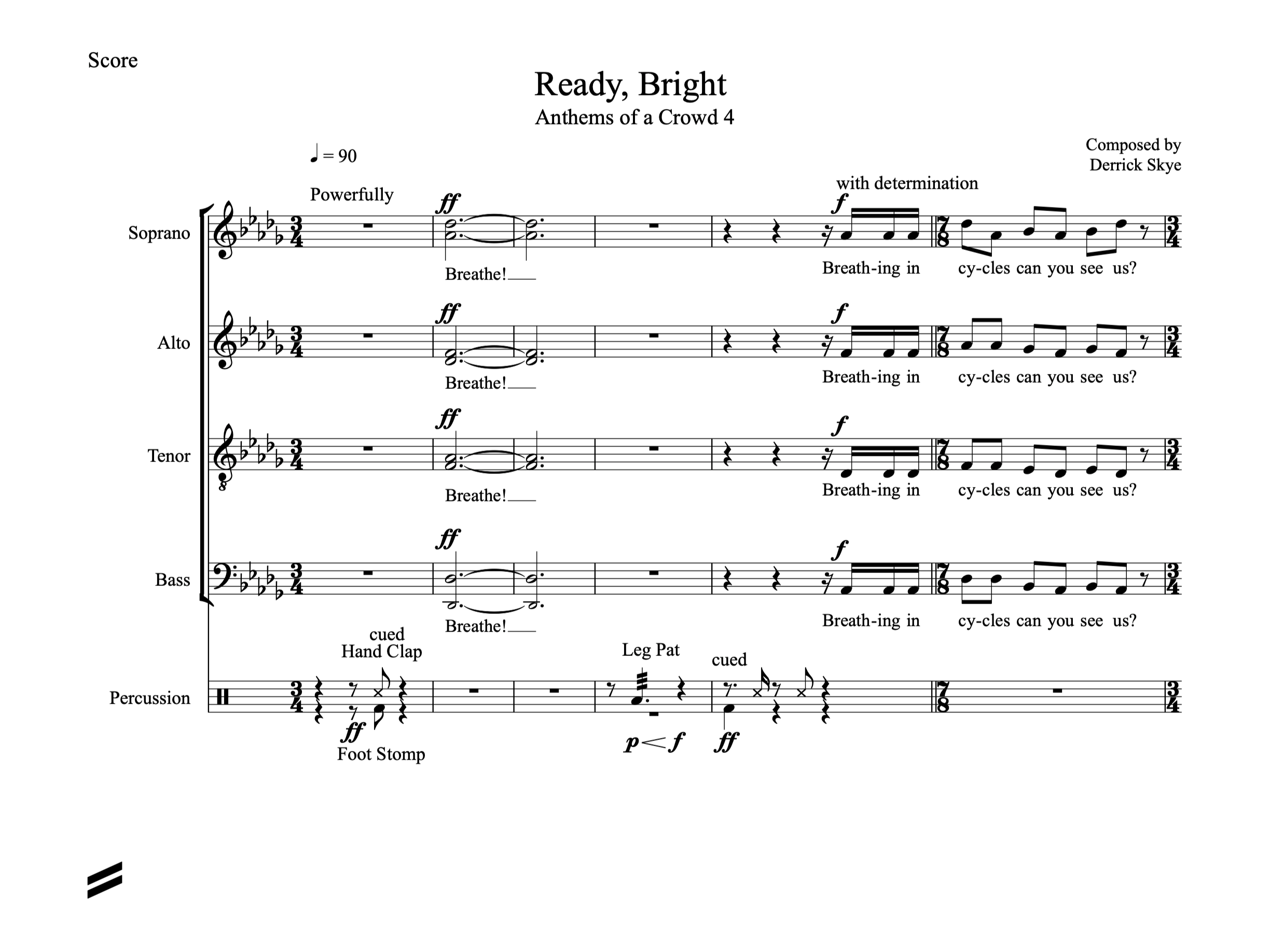 Anthems of a Crowd 4: Ready, Bright | SATB