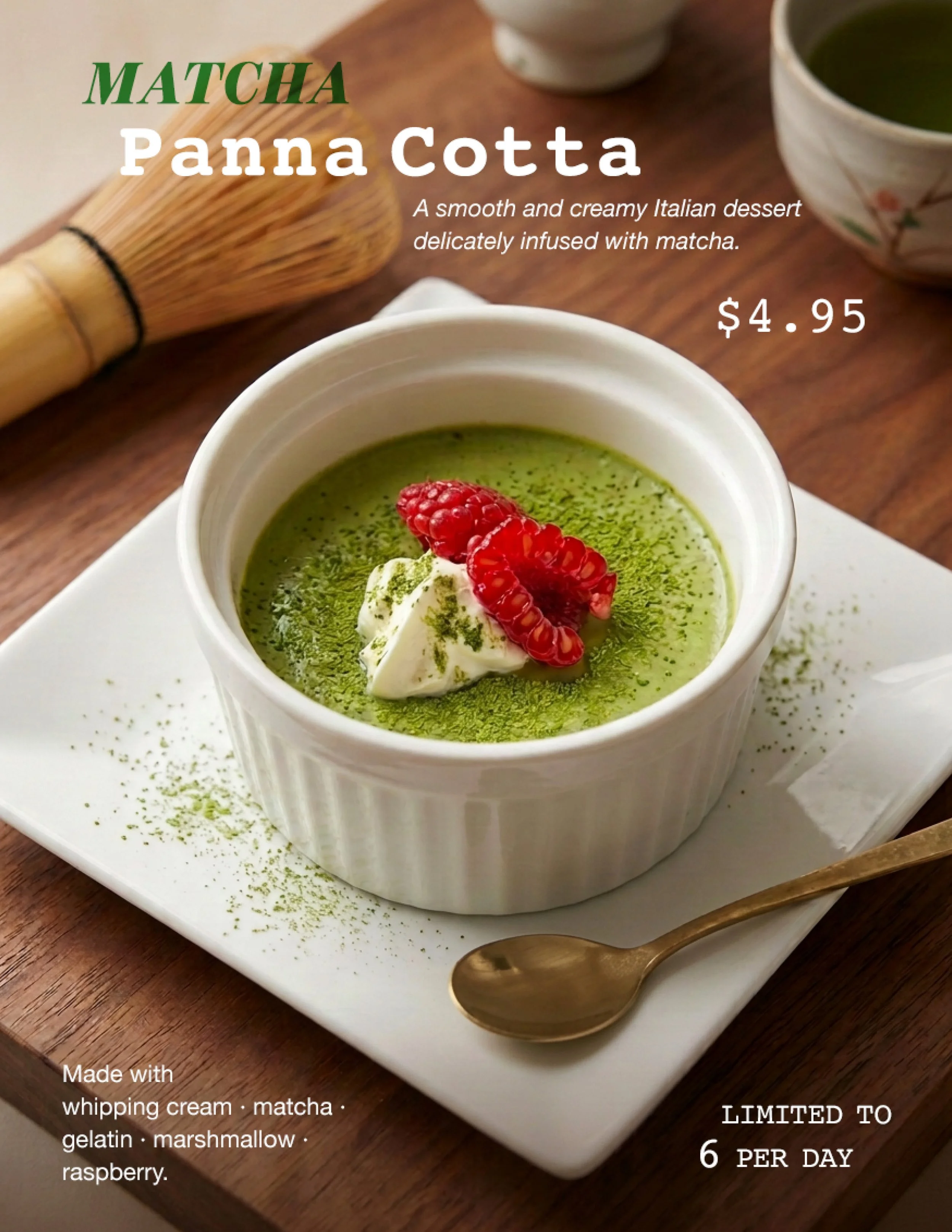 Matcha Panna Cotta Poster