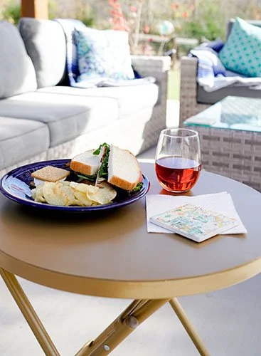 Sabatia Rose' on the patio