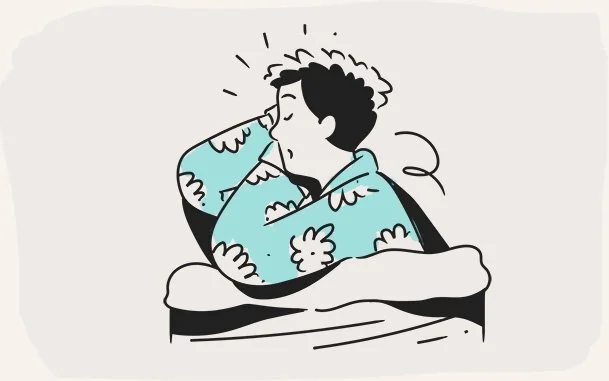 Illustration of a person sleeping