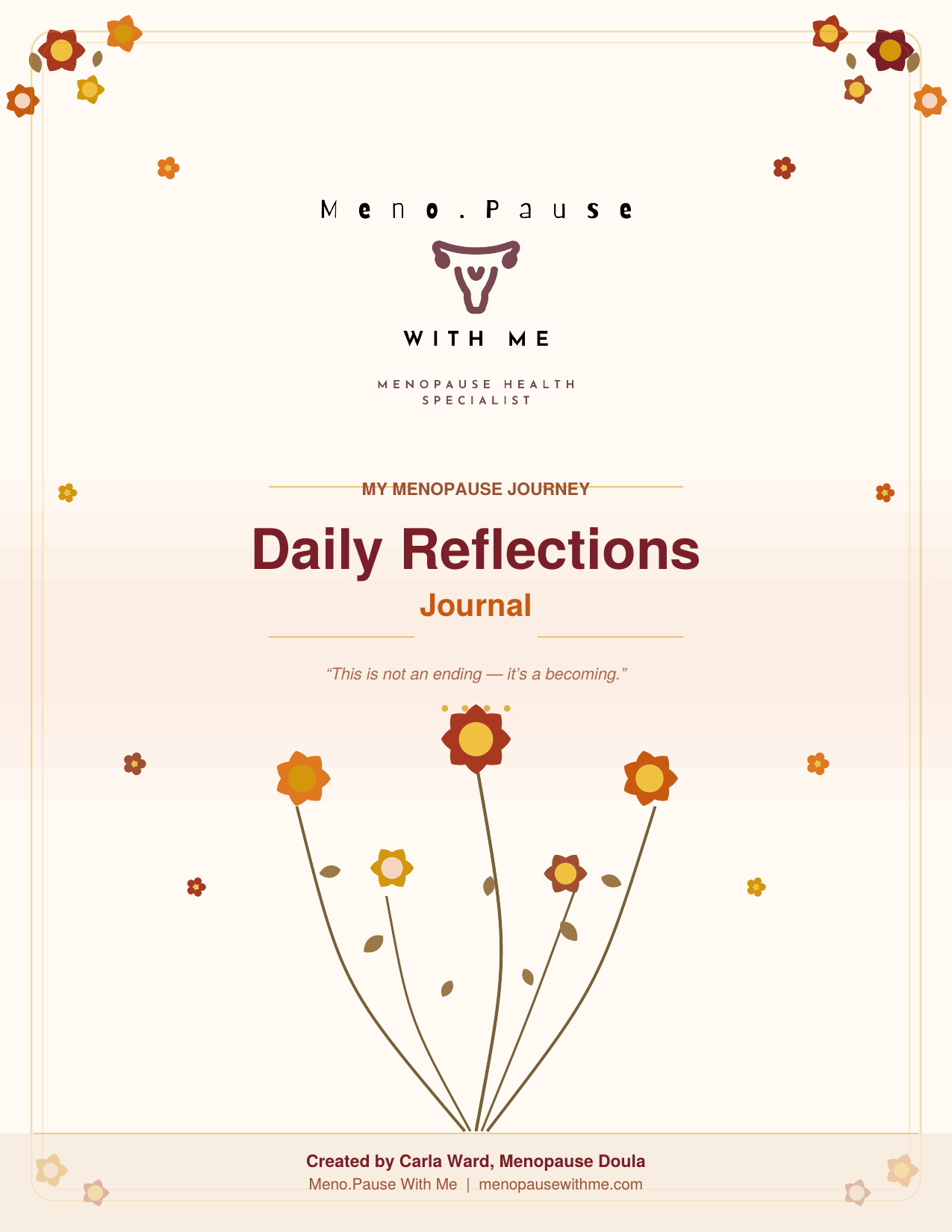 My Menopause Journey - Daily Reflections Journal