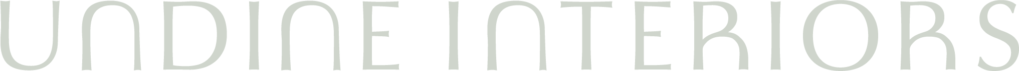soft blue colored image of text that reads 'UNDINE INTERIORS'