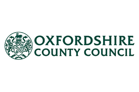 Logo of Oxfordshire County Council featuring a crest and text