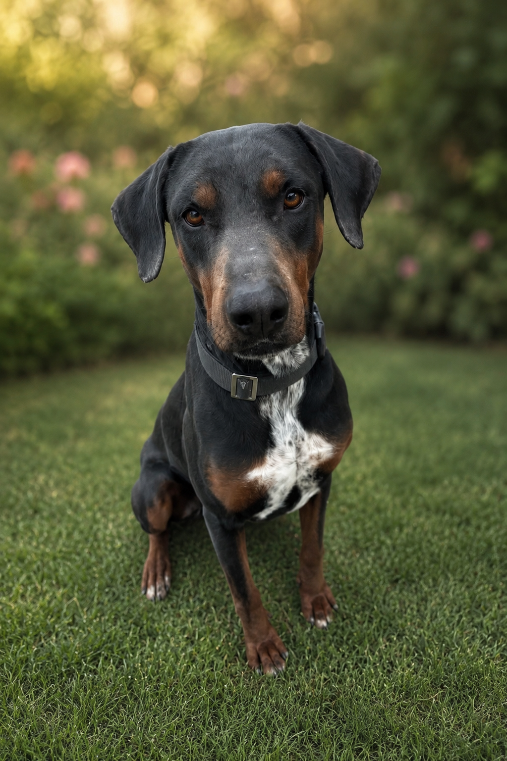 Doberman mix, rescue dog, available for adoption
