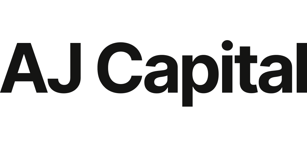 Text logo with the words "AJ Capital" in black on a white background.