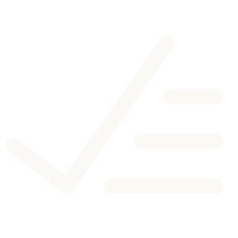Checklist with a checkmark and three lines of text.