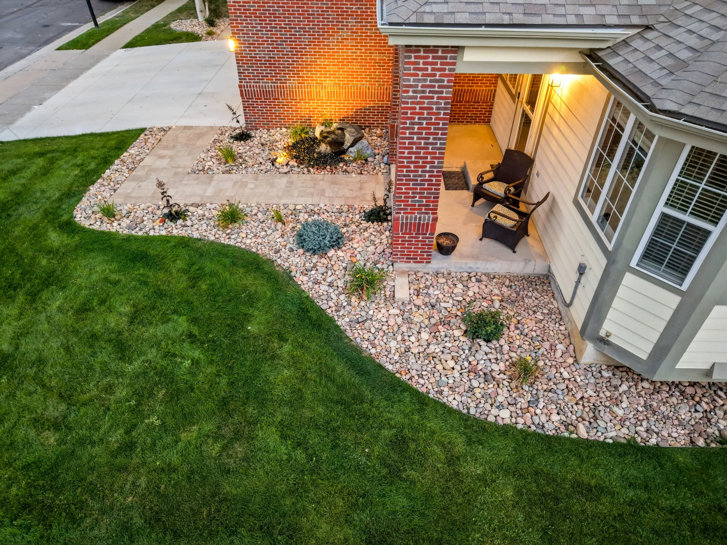 Front Yard Paver Walkway and Planting in Broomfield .JPG