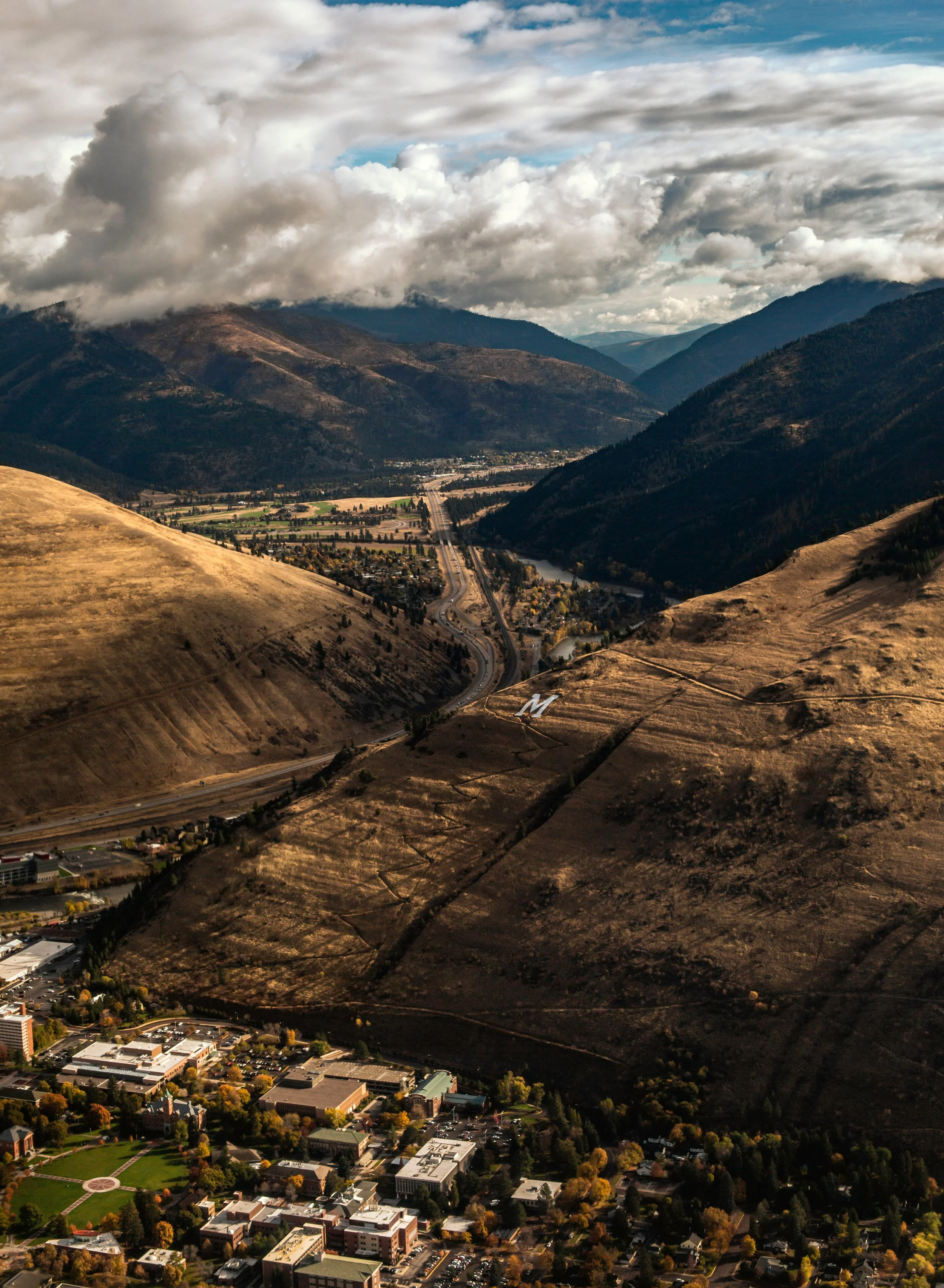View of East Missoula and Mount Sentinel