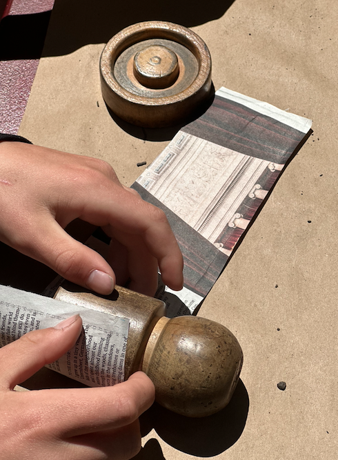 The Field Trip Society made newspaper sprouting pots at HealthBarnUSA
