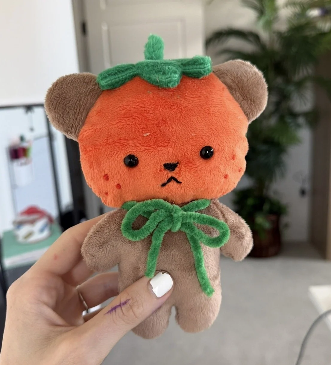 persimmon plush bear