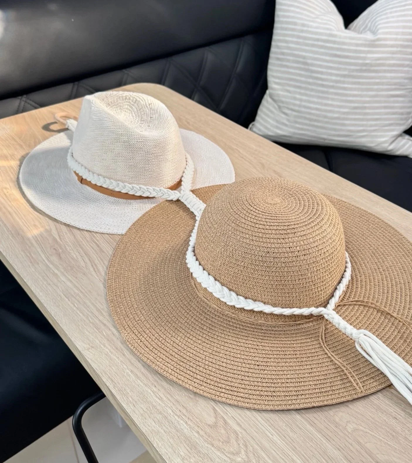 Double tier macrame hat hanger