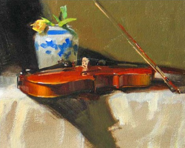 ‘Still Life 31' (Violin and Porcelain Vase)