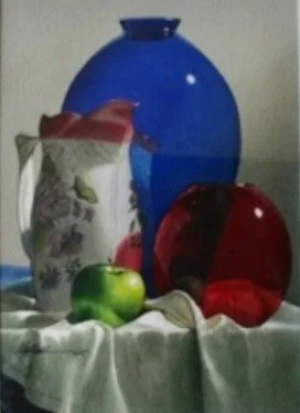 ‘Violet China with Glass’