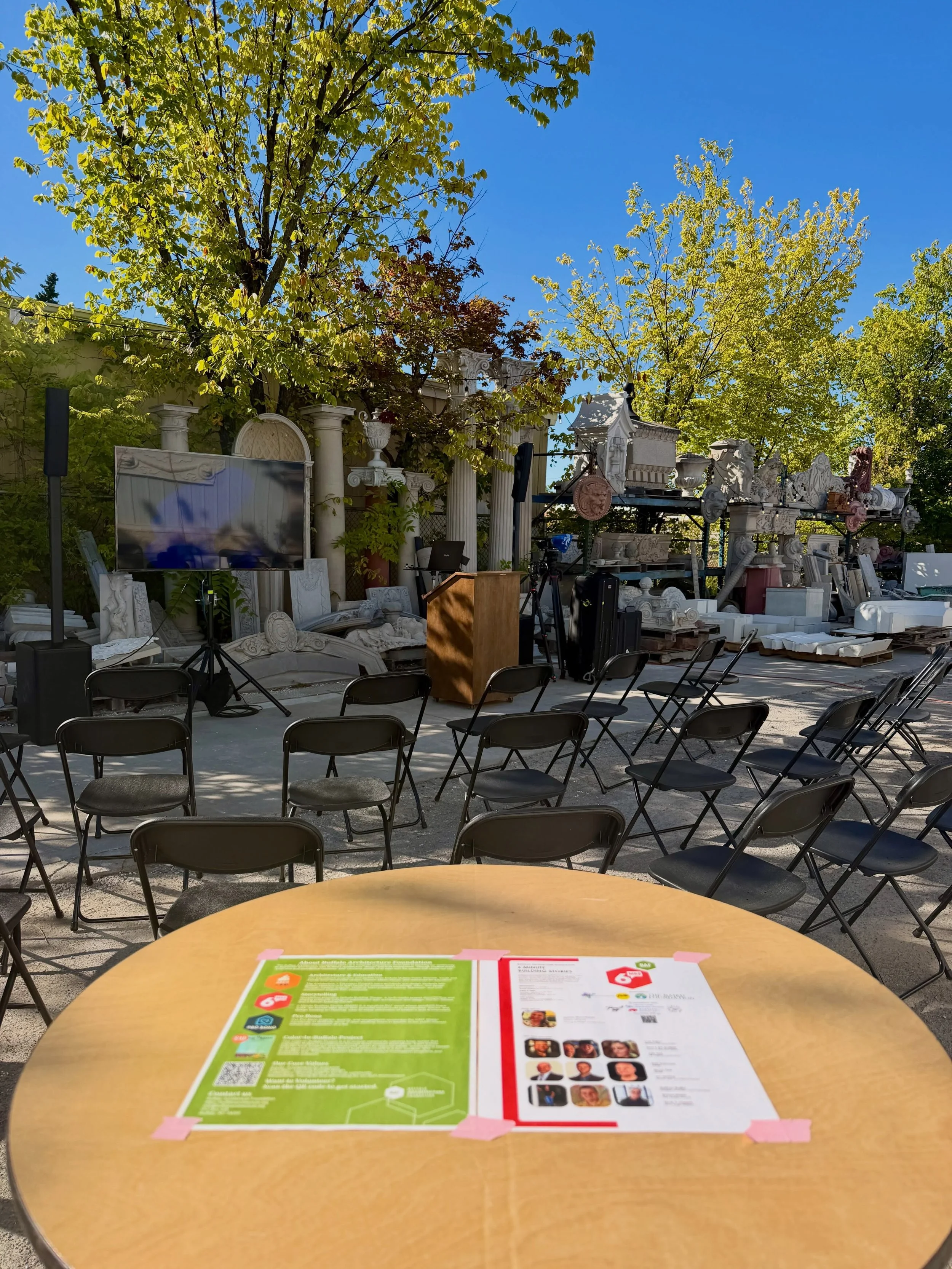 🎉 Today&rsquo;s the day, 2026 Fall 6MBS! 🎉 
We are all set up and getting excited!

📍 Street parking is available on Hinman for the event.
🌿 The event will be outside in the Buffalo Architectural Casting &ldquo;Graveyard&rdquo;! The weather is lo