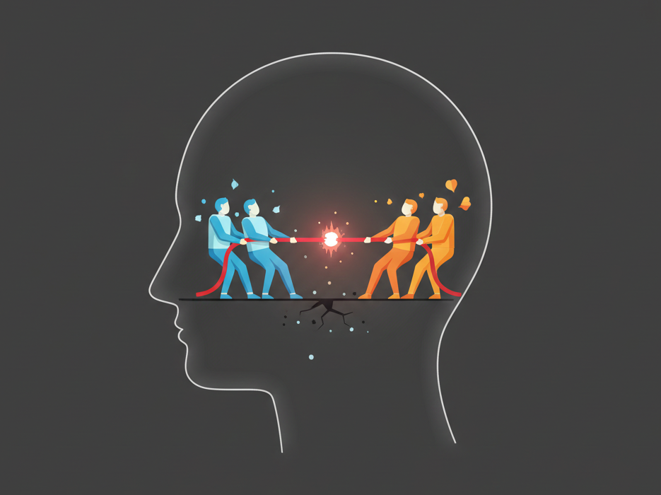 Tug of War within the one mind