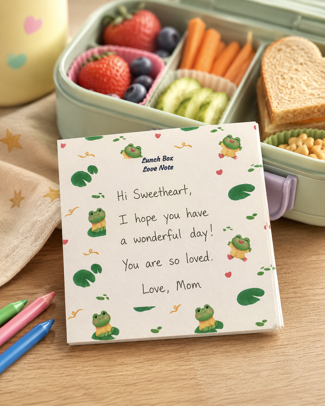 Frog Lunch Box Love Notes