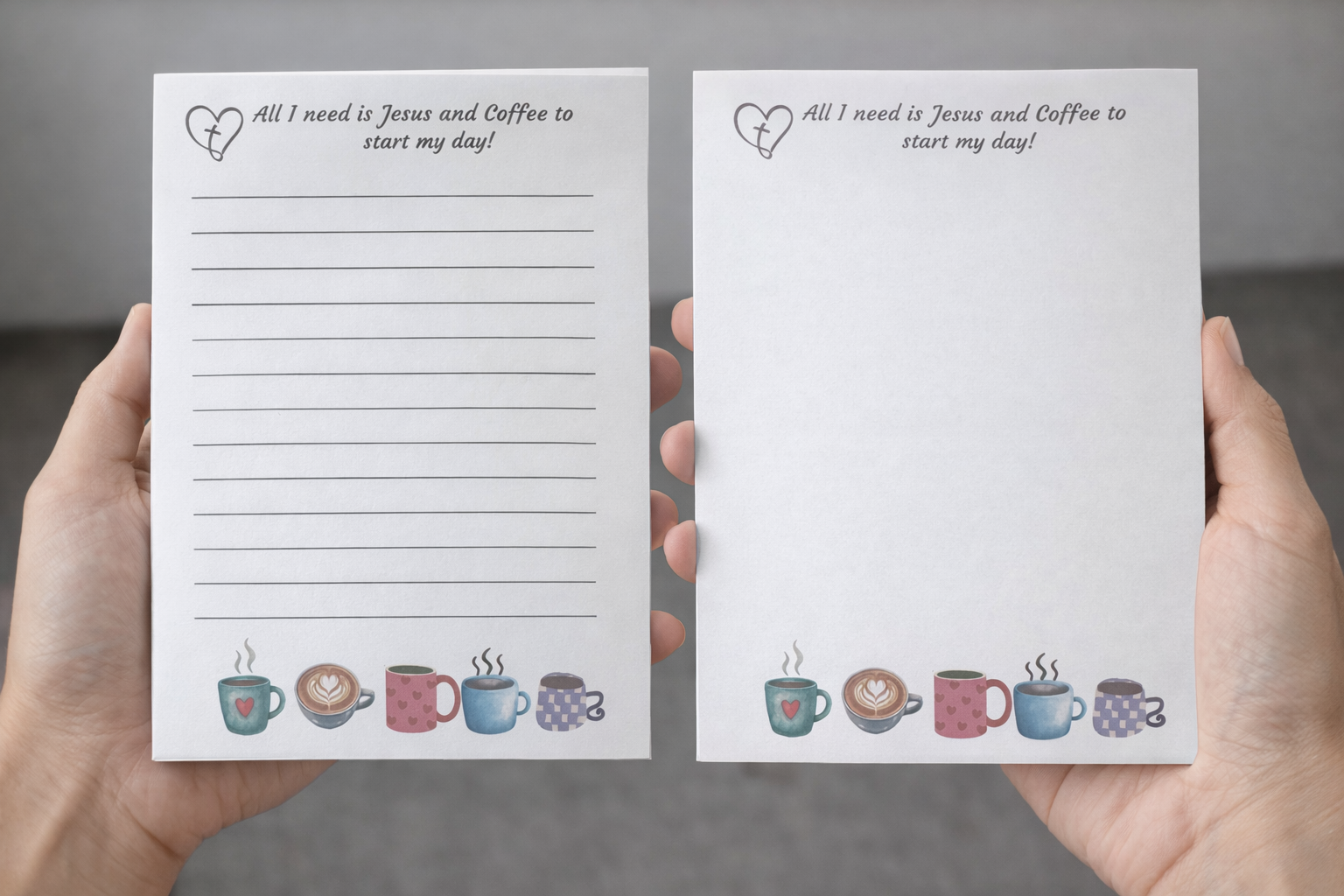 Jesus & Coffee Morning Notepad – 5x7 (50 Pages)