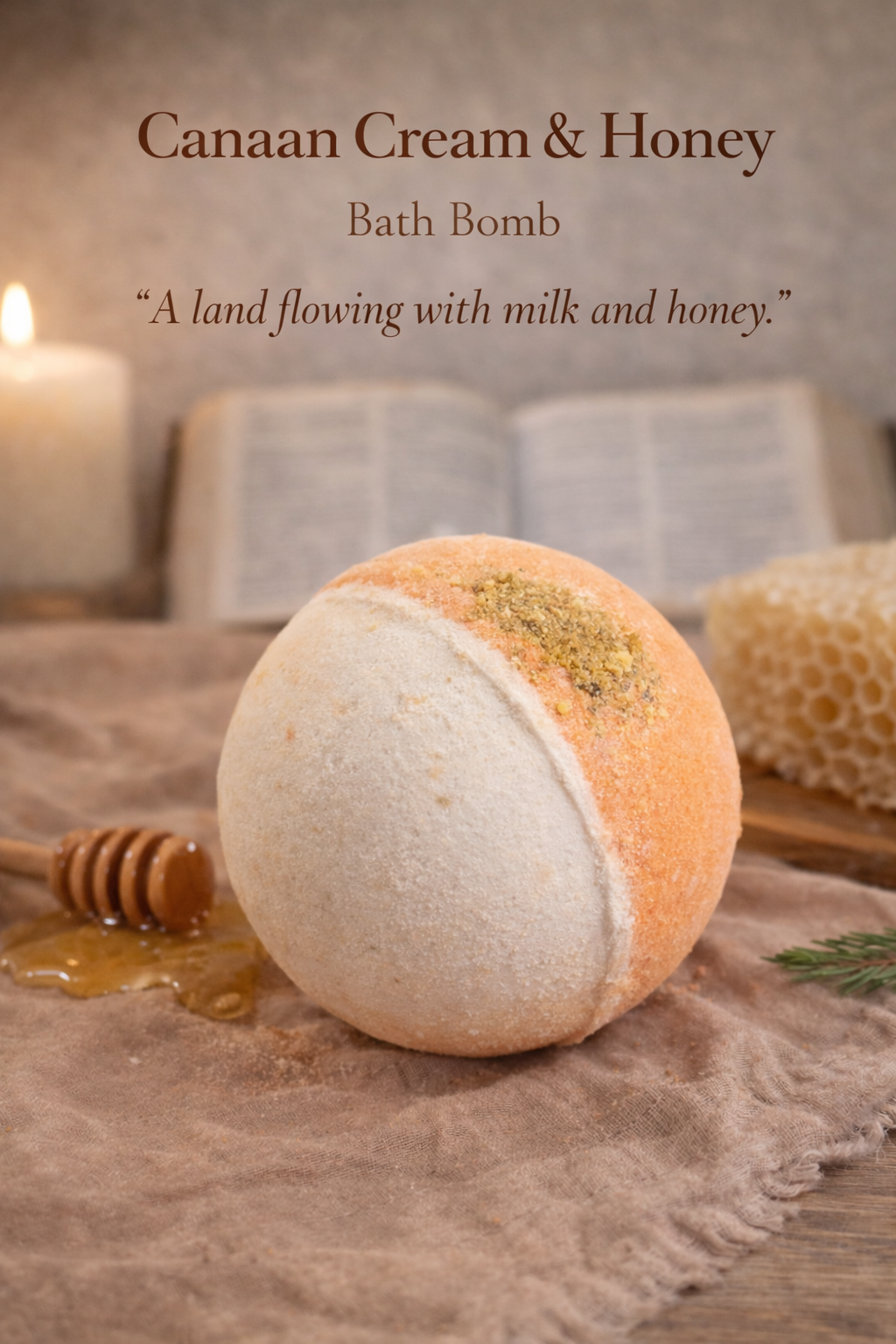 Canaan Cream & Honey Bath Bomb