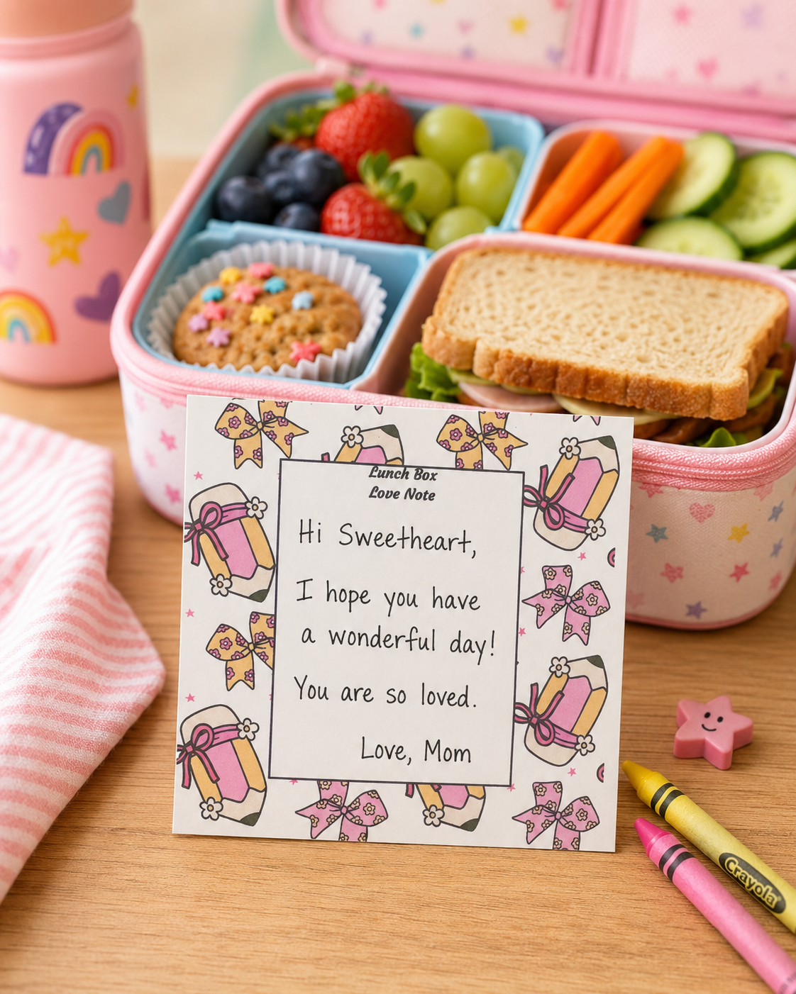 Pencil & Bow Lunch Box Love Notes