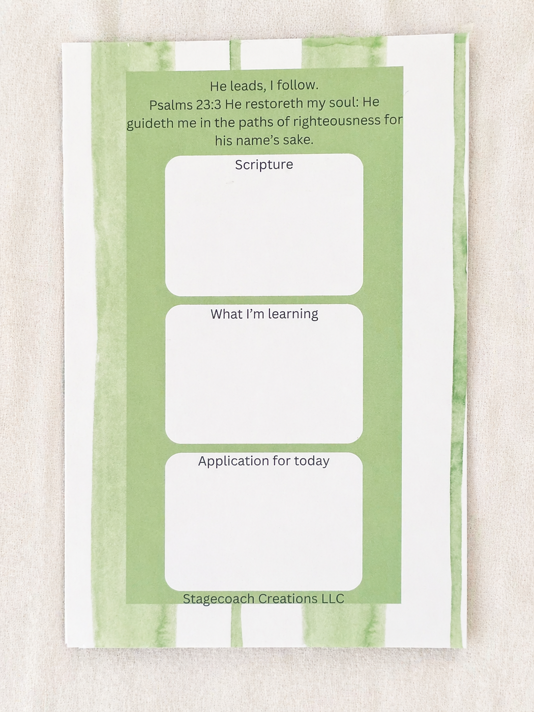 He Leads, I Follow Notepad