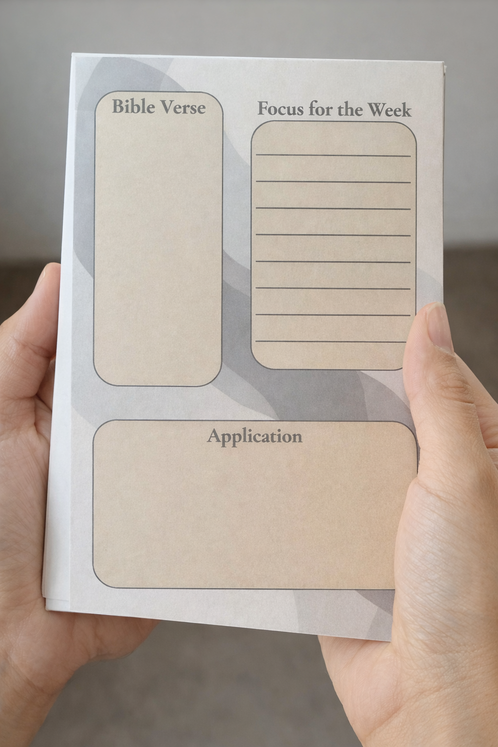 Beige Daily Devotional Focus Notepad