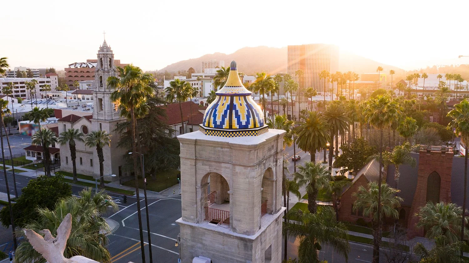 View of Historic Downtown Riverside with Gorgeous architecture and mountain views